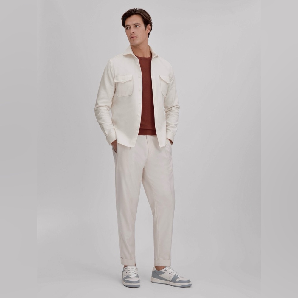 Reiss Off-White Textured Fabric